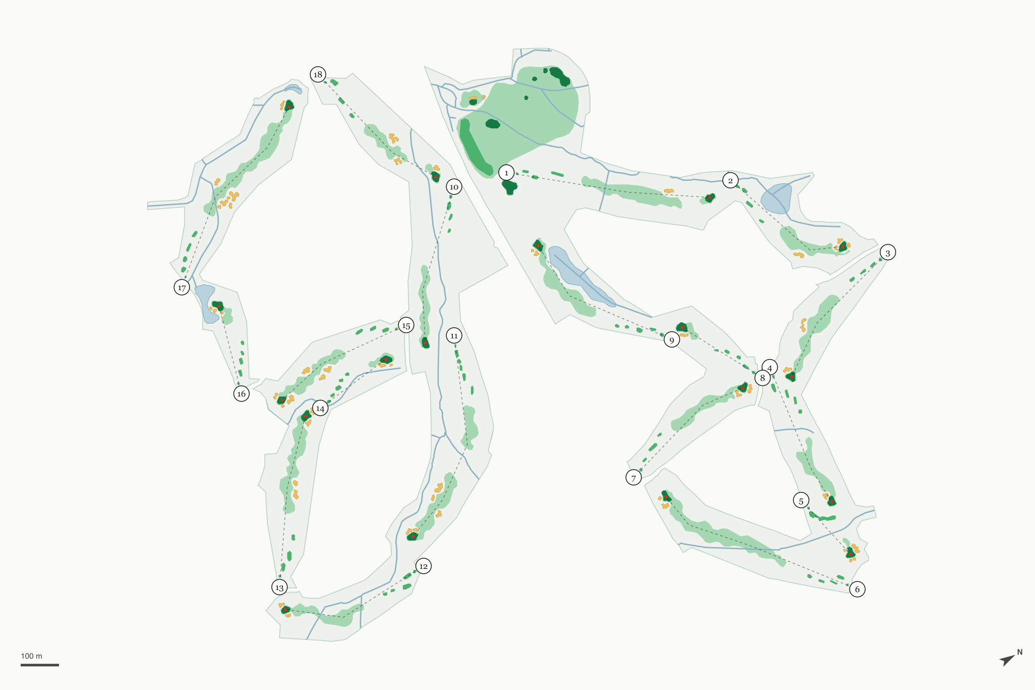 Map of Saddle Rock Golf Course