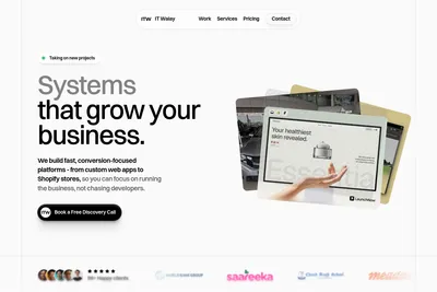 Screenshot of the IT Walay homepage