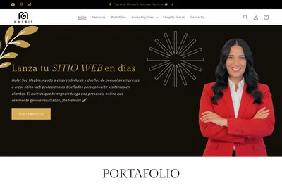 Screenshot of the Maybis Web Design homepage