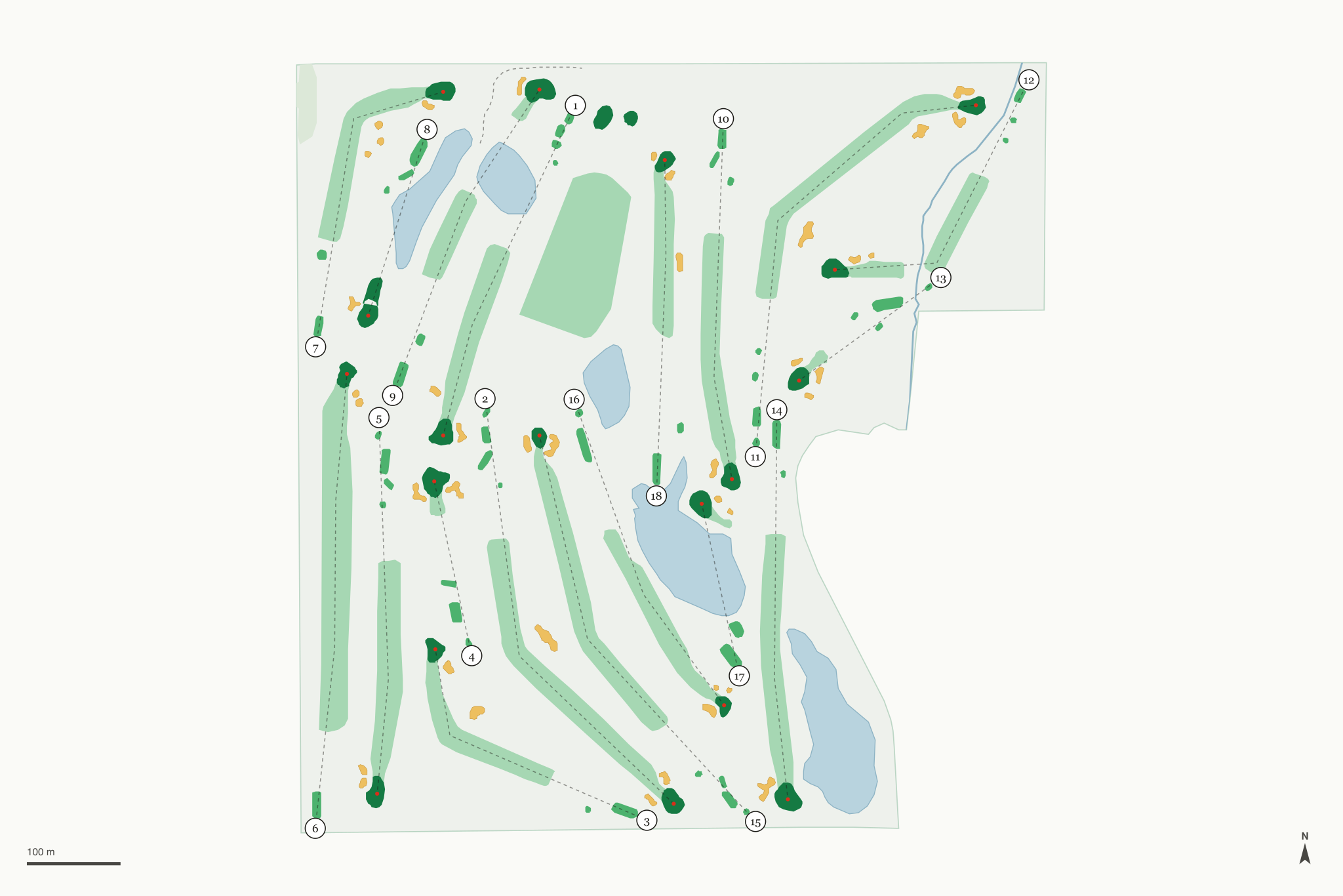 Map of Meadowview Golf Course