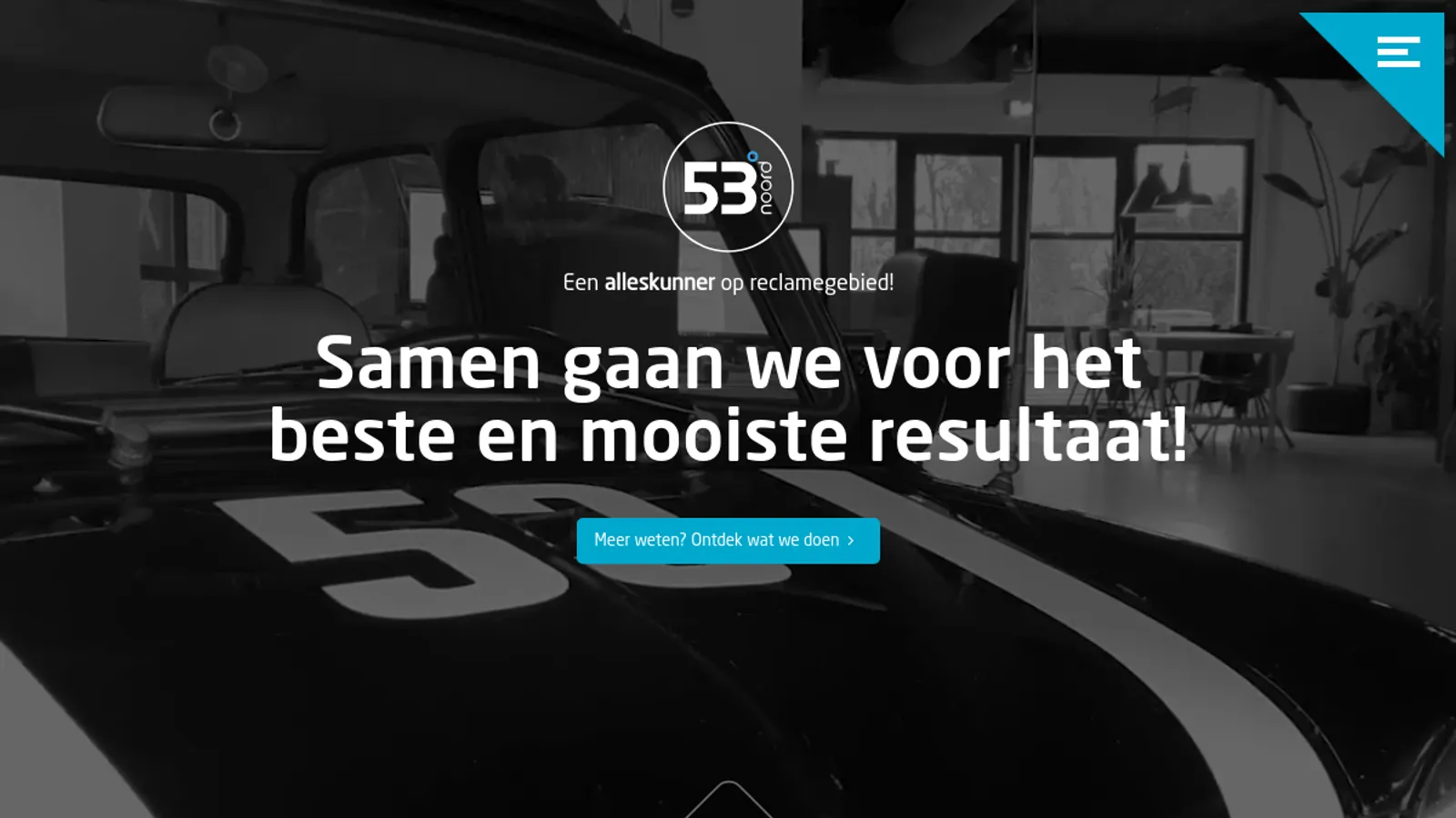 Screenshot of the 53 Graden Noord homepage
