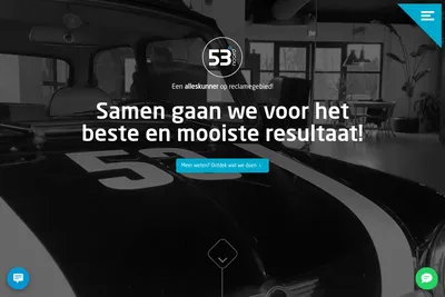 Screenshot of the 53 Graden Noord homepage