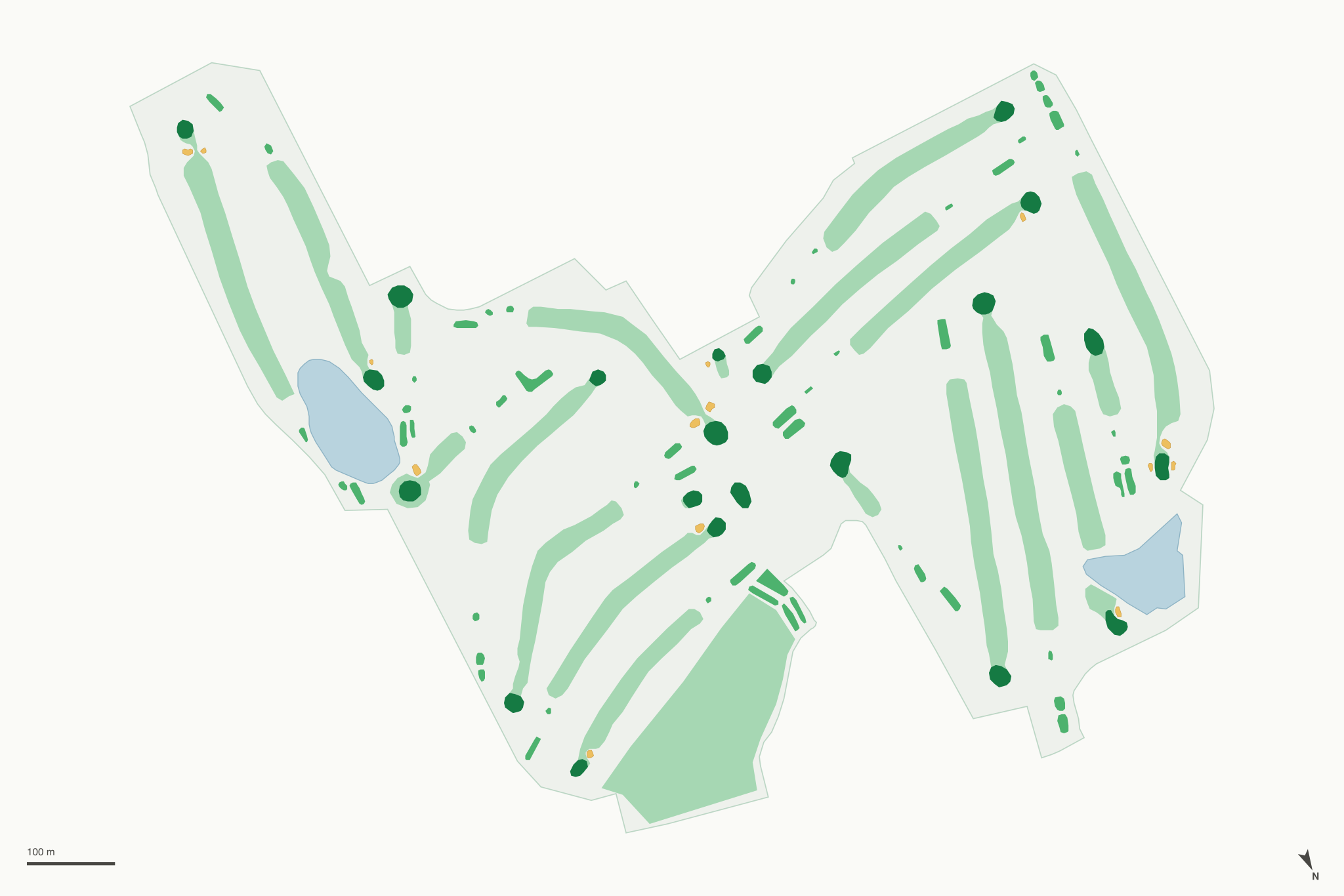 Map of Highland Hills Golf Course