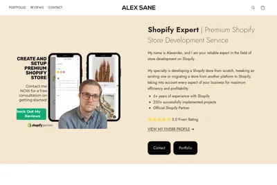 Screenshot of the Alex_sane homepage