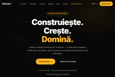 Screenshot of the Horcrux homepage