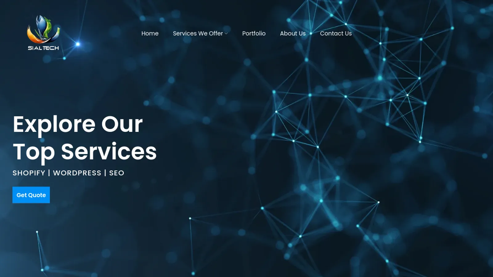 Screenshot of the Salman Zafar homepage