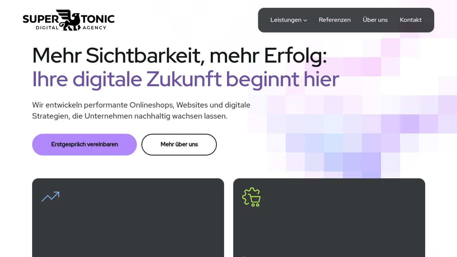 Screenshot of the Supertonic homepage