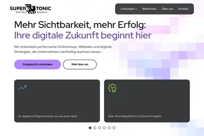 Screenshot of the Supertonic homepage
