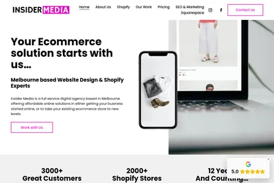 Screenshot of the Insider Media Group homepage