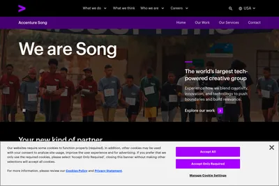 Screenshot of the Accenture homepage