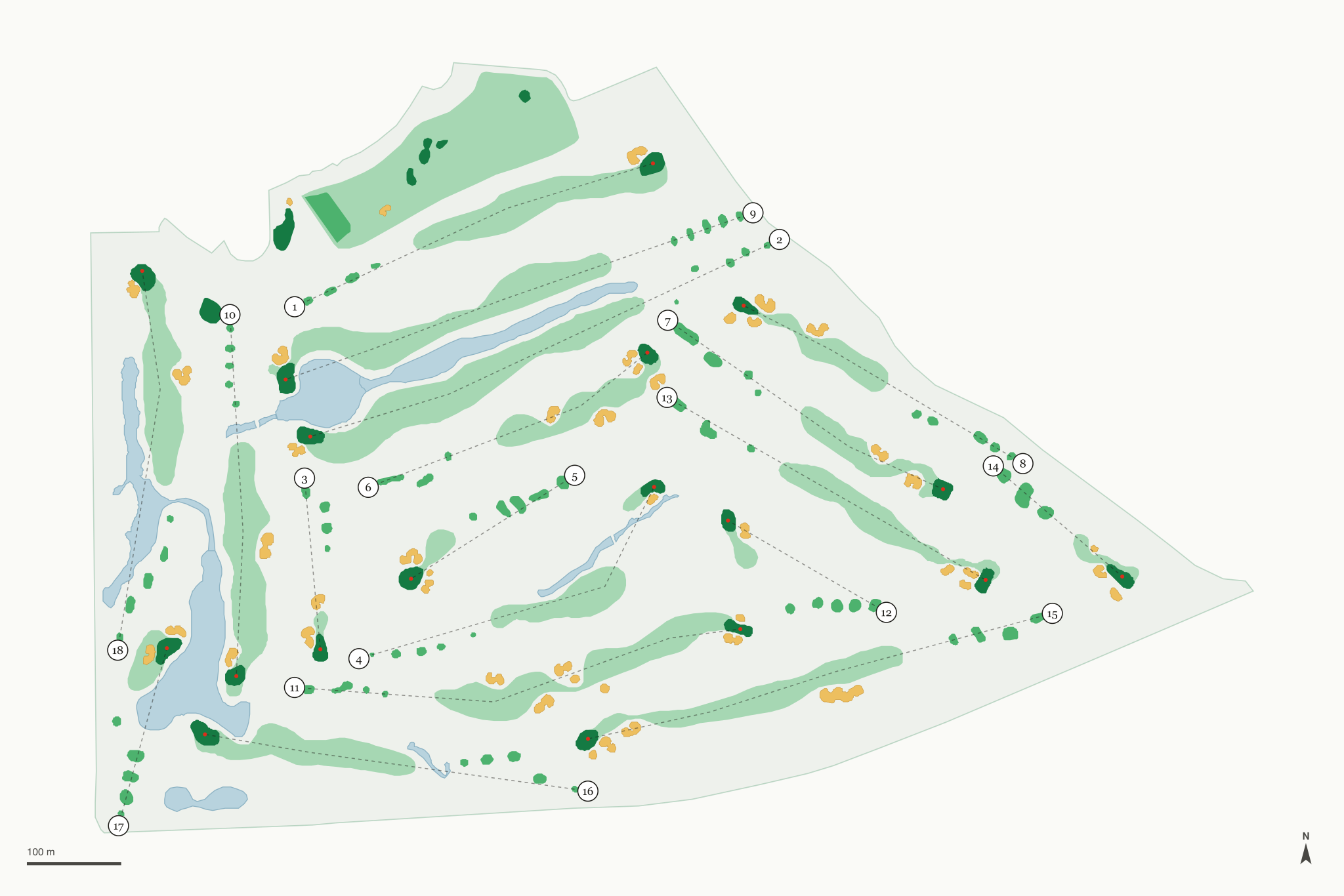 Map of The Ridge Golf Course