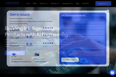 Screenshot of the Auspicious Soft Pvt. Ltd homepage