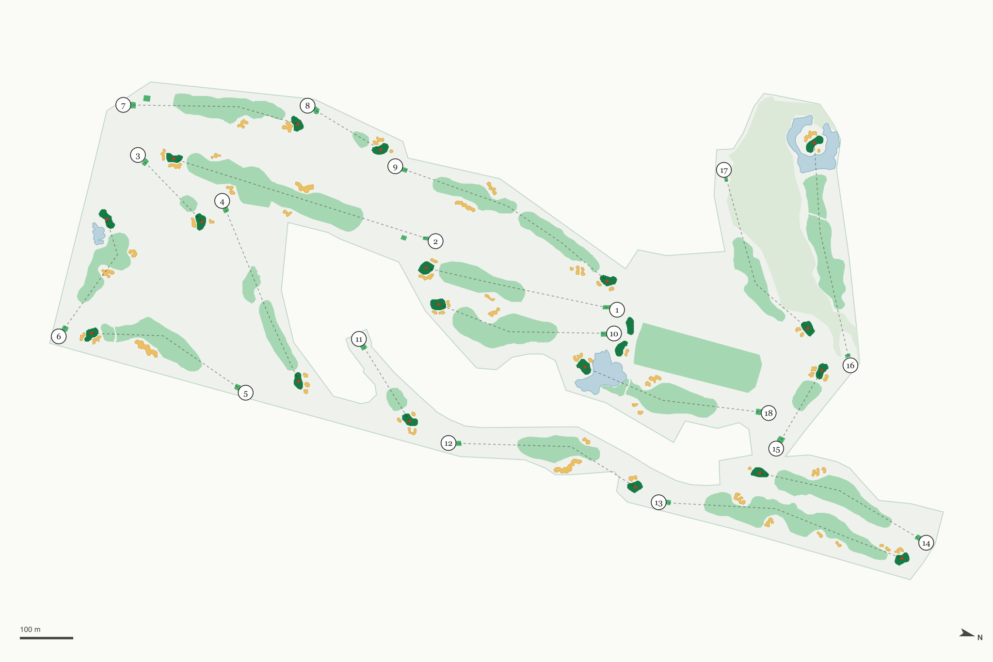 Map of Arrowood Golf Course