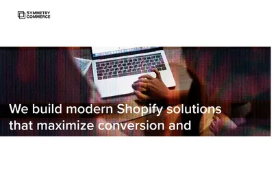 Screenshot of the Symmetry Commerce homepage