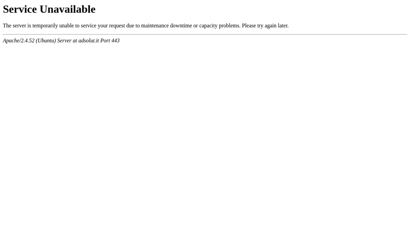 Screenshot of the Adsolut Web Agency homepage