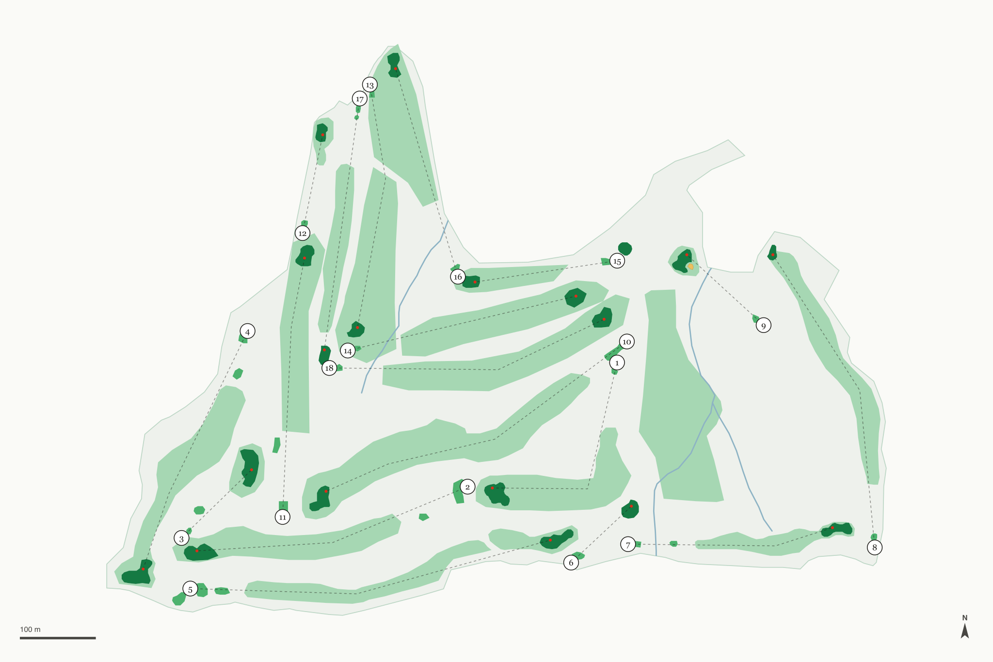 Map of Highland Golf Course