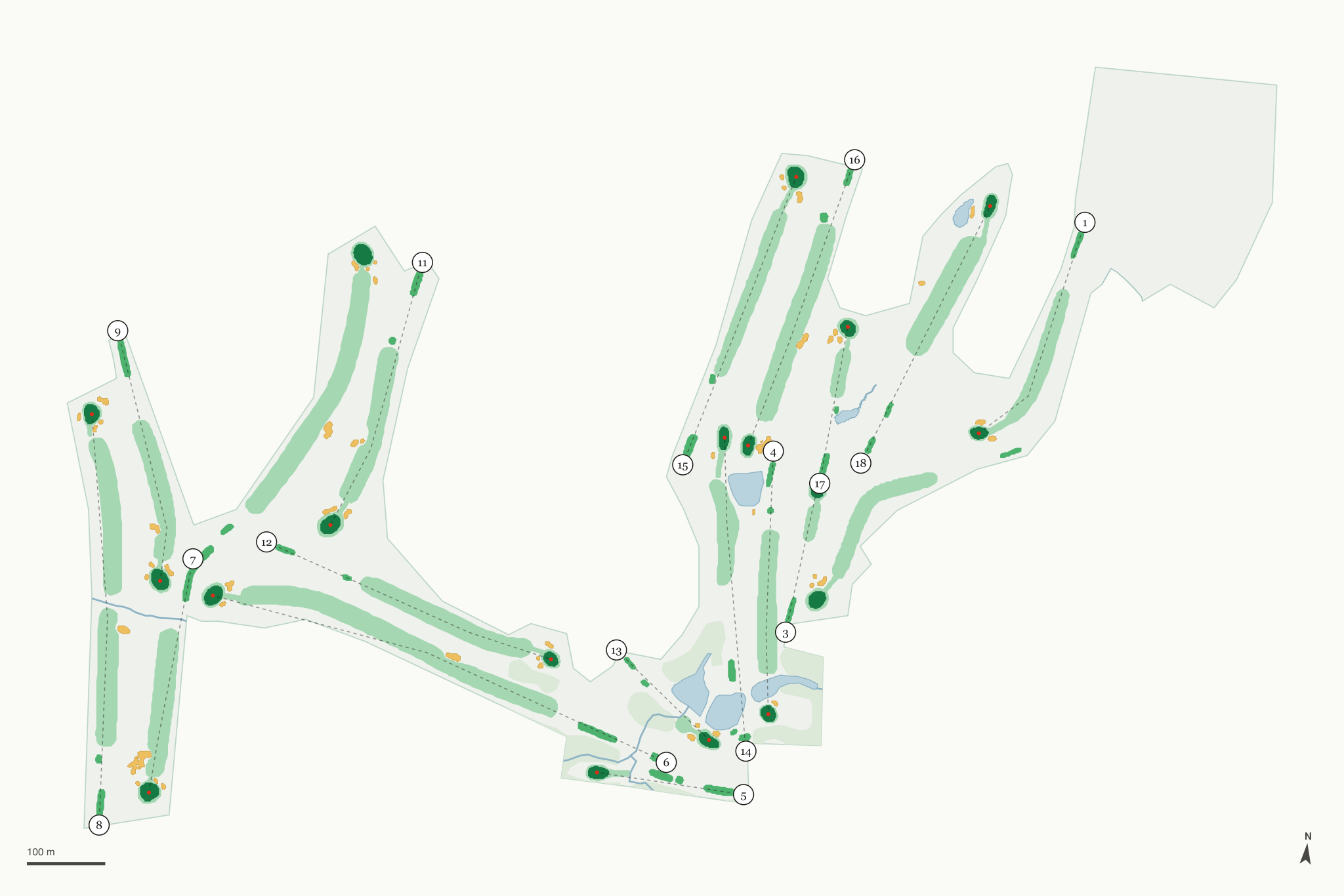 Map of Sunset Hills Golf Course