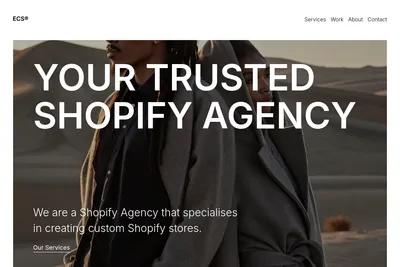 Screenshot of the E-commerce Studio homepage