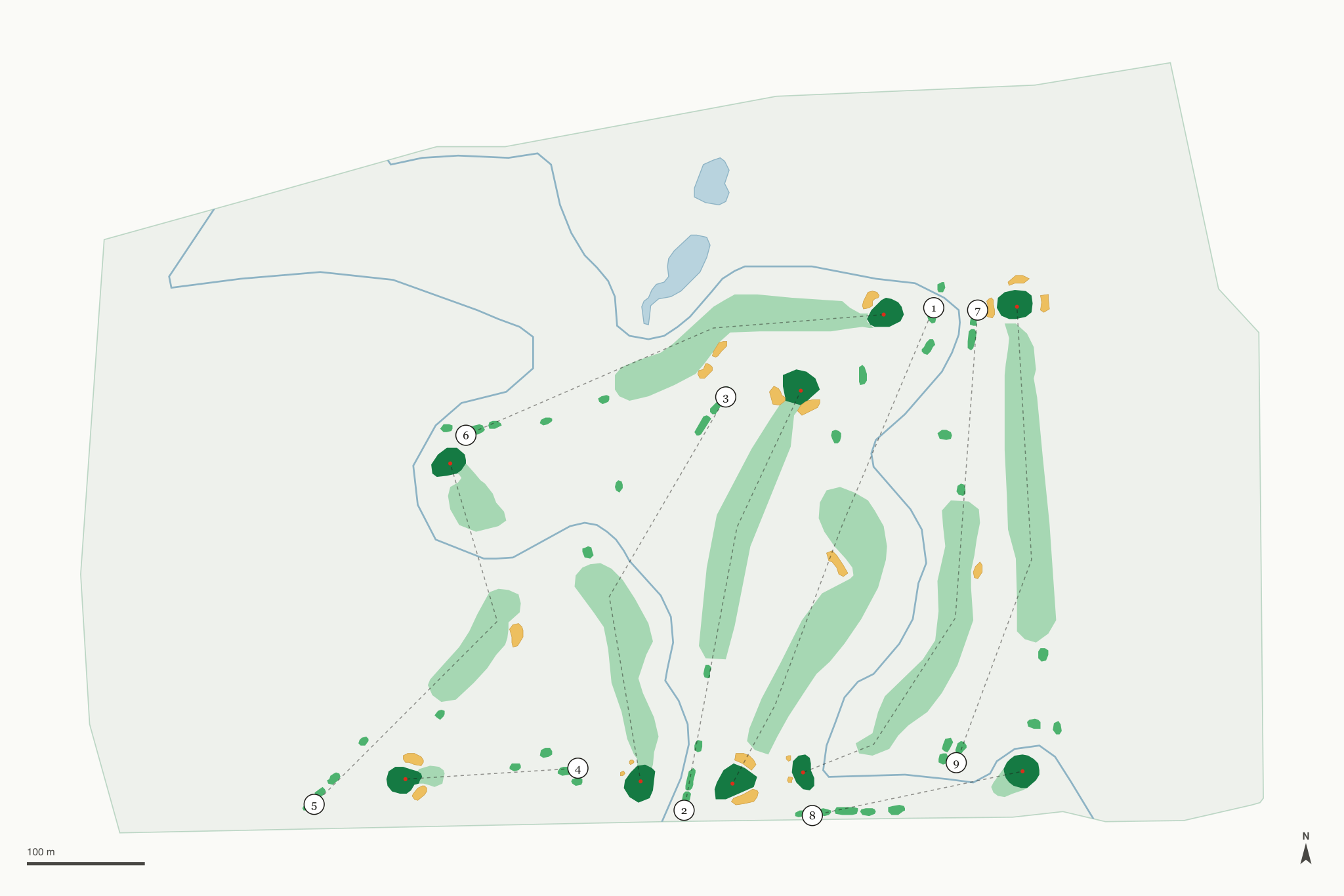 Map of Cottonwood Hills Golf Club