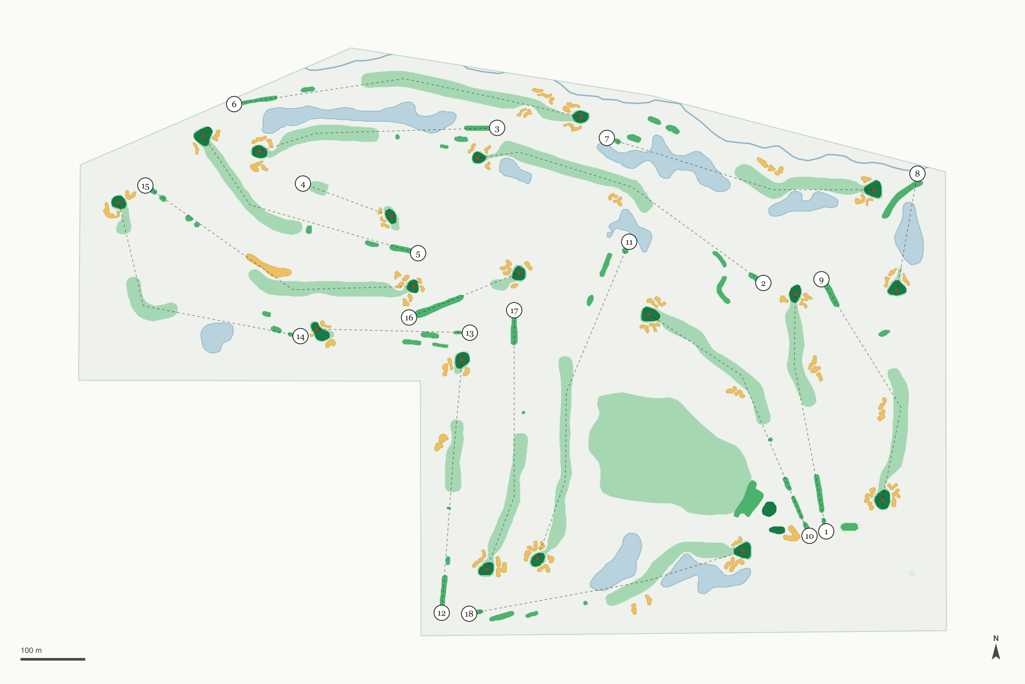 Map of Hulman Links Golf Course