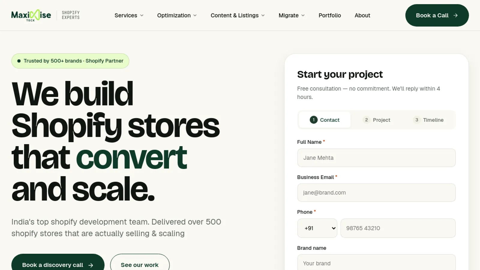 Screenshot of the Shivam Joshi homepage