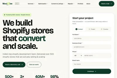 Screenshot of the Shivam Joshi homepage