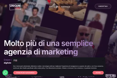 Screenshot of the Unique Line SRL homepage