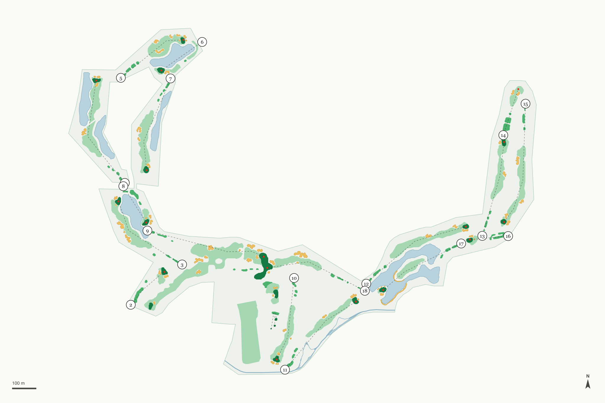 Map of Edinburgh Golf Course