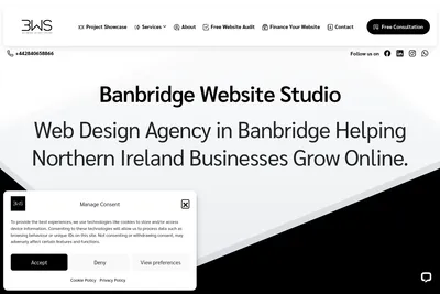 Screenshot of the Banbridge Website Studio Limited homepage