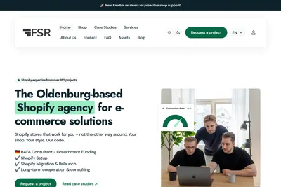 Screenshot of the fsr-media.com homepage