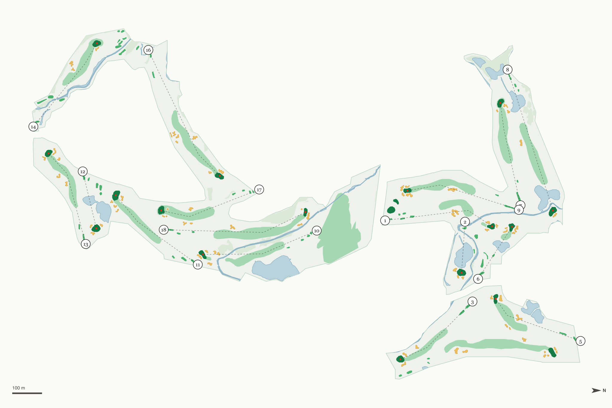 Map of Lakeridge Golf Course
