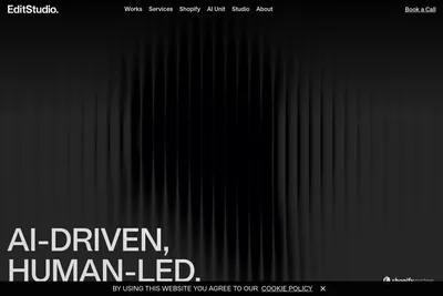 Screenshot of the EditStudio. homepage