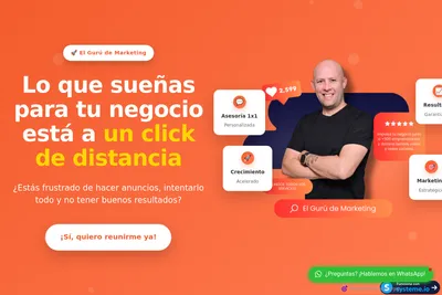 Screenshot of the El Guru de Marketing homepage