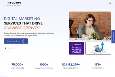 Screenshot of the Thinsquare Inc homepage