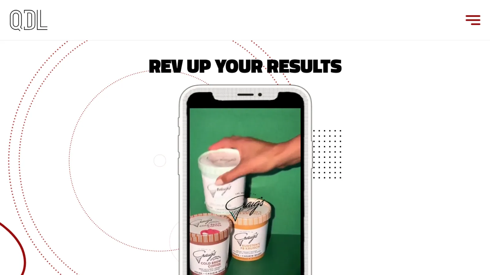 Screenshot of the QDL Agency homepage