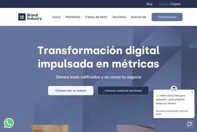 Screenshot of the Brand Industry homepage