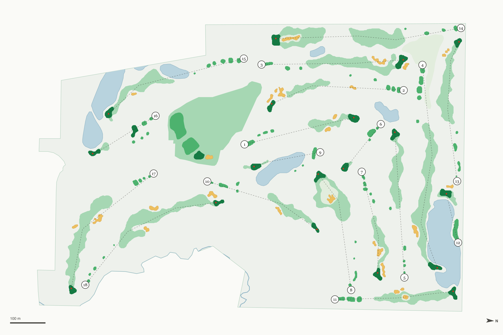 Map of Moose Ridge Golf Course