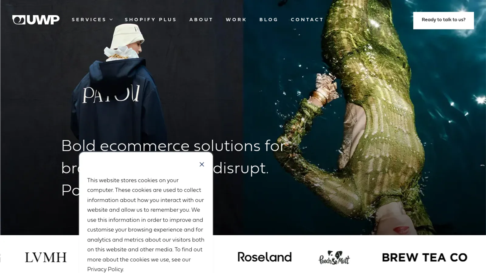 Screenshot of the Underwaterpistol homepage