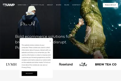 Screenshot of the Underwaterpistol homepage