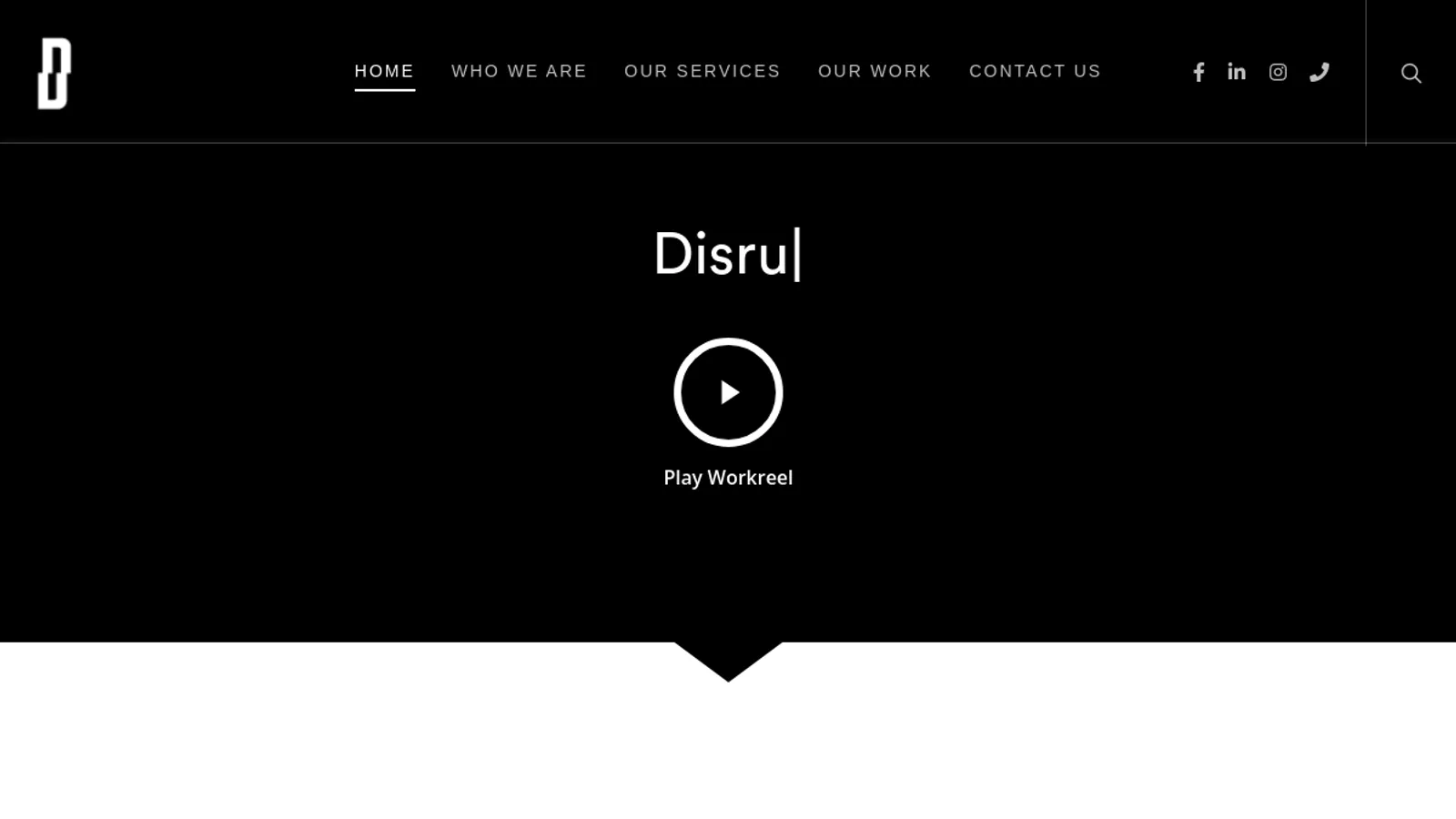 Screenshot of the Disruptiv Digital Pty Ltd homepage