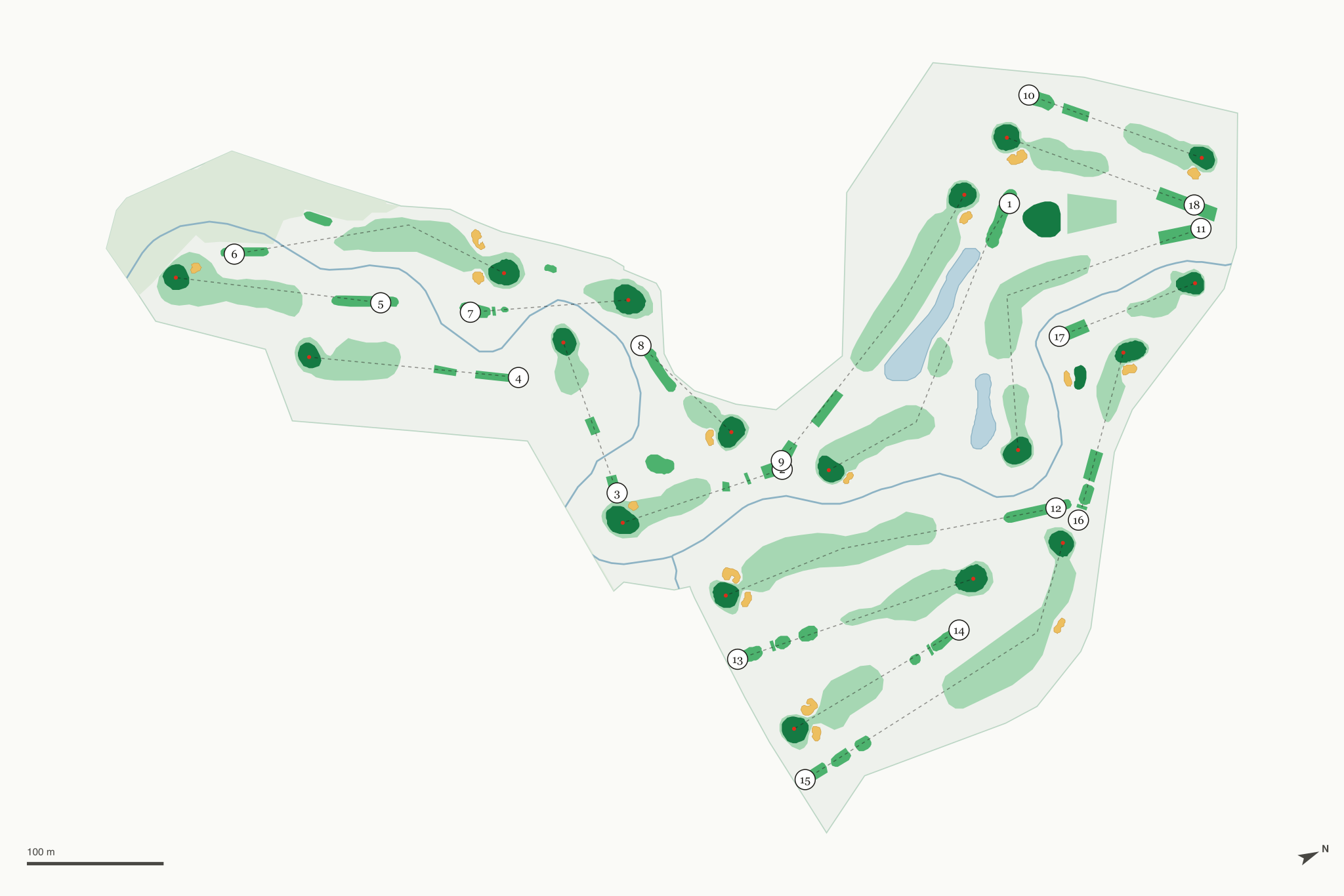 Map of Deep Cliff Golf Course