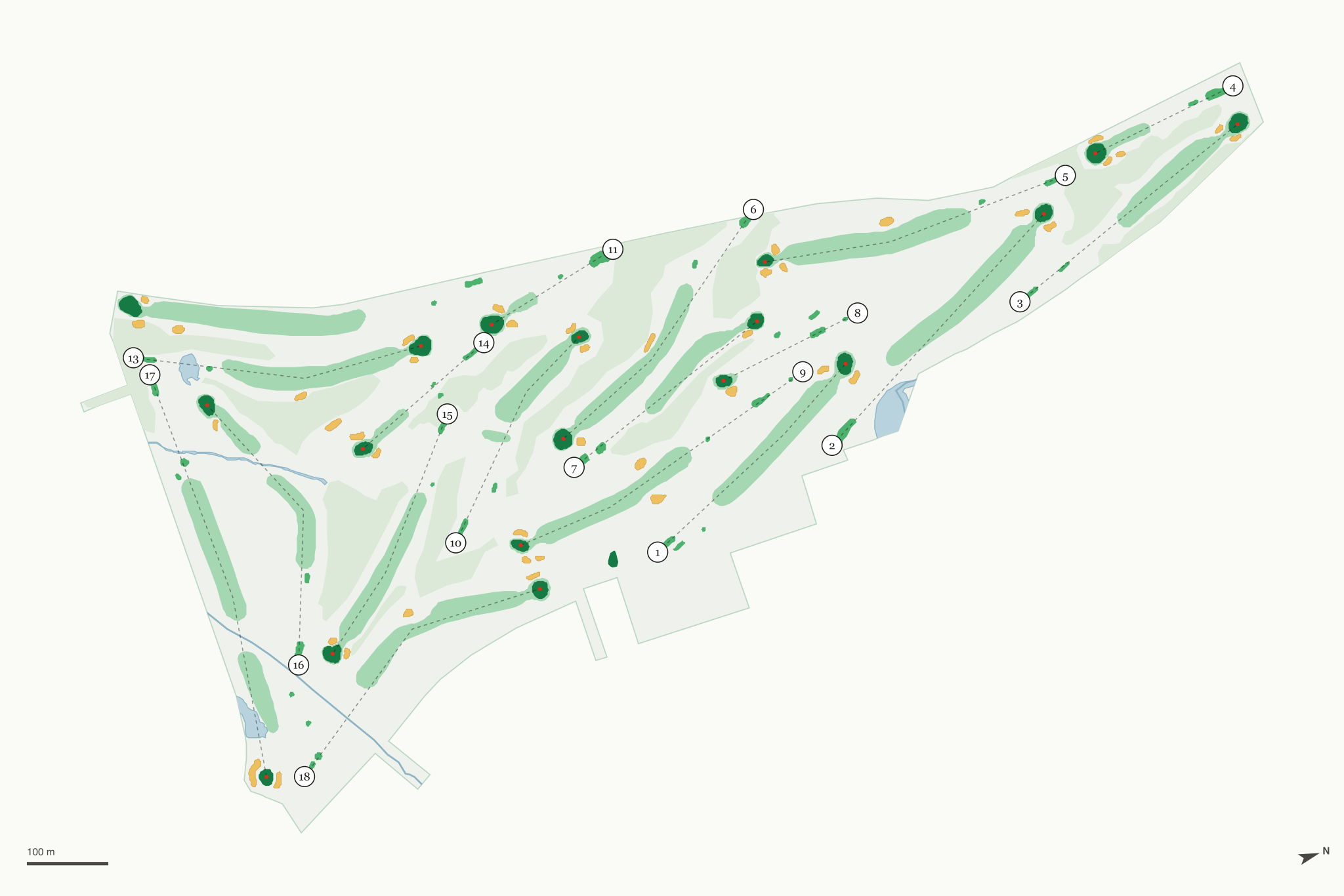 Map of Chardon Lakes Golf Course