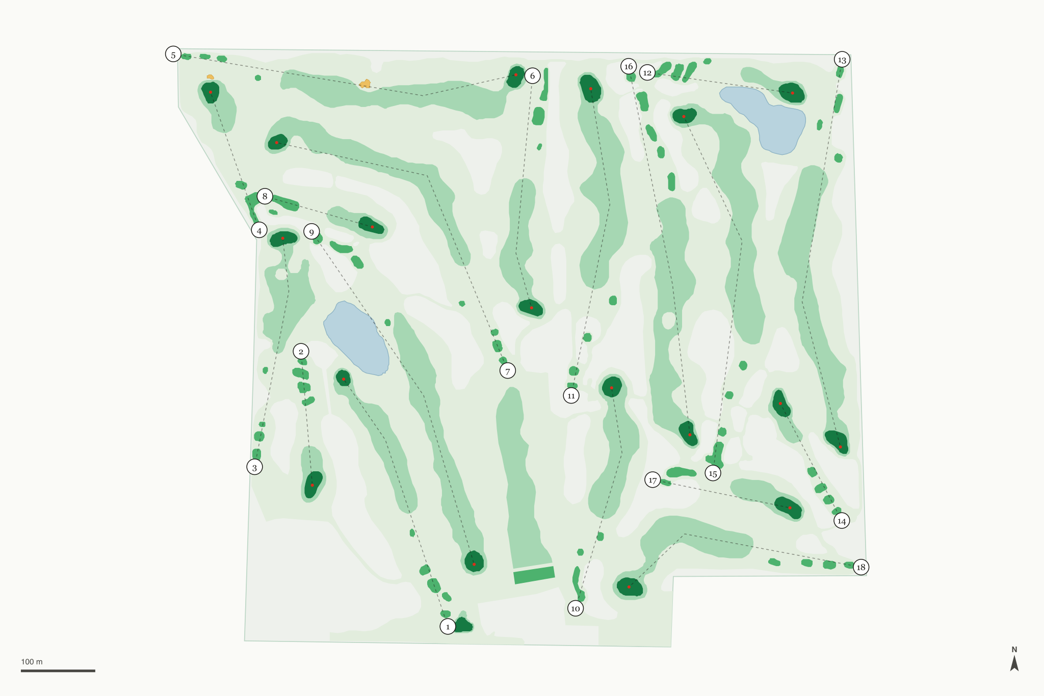 Map of Saddleback Ridge Golf Course