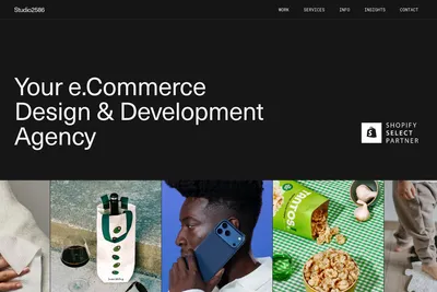 Screenshot of the Studio2586 homepage
