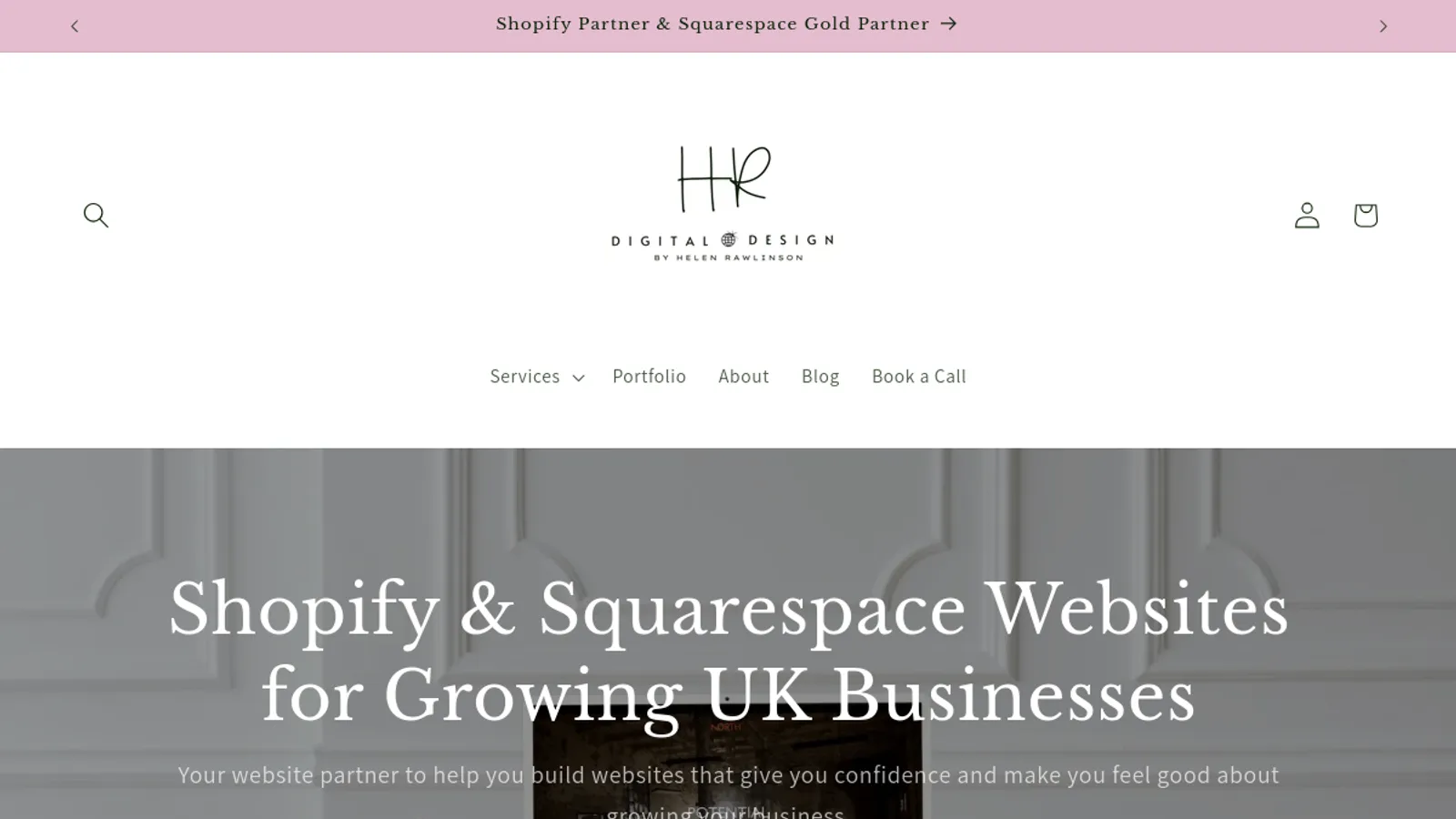 Screenshot of the Helen Rawlinson Consulting homepage