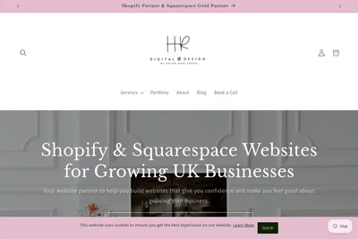Screenshot of the Helen Rawlinson Consulting homepage