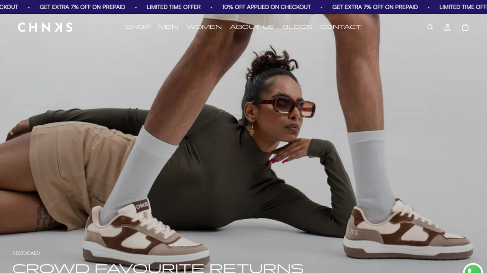 Screenshot of the Nitin homepage