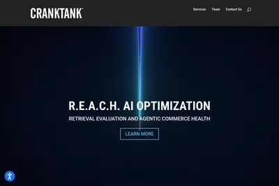 Screenshot of the CrankTank homepage