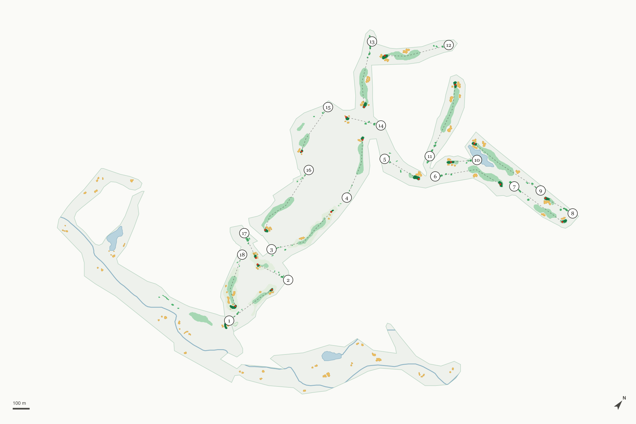 Map of Gold Canyon Golf Course
