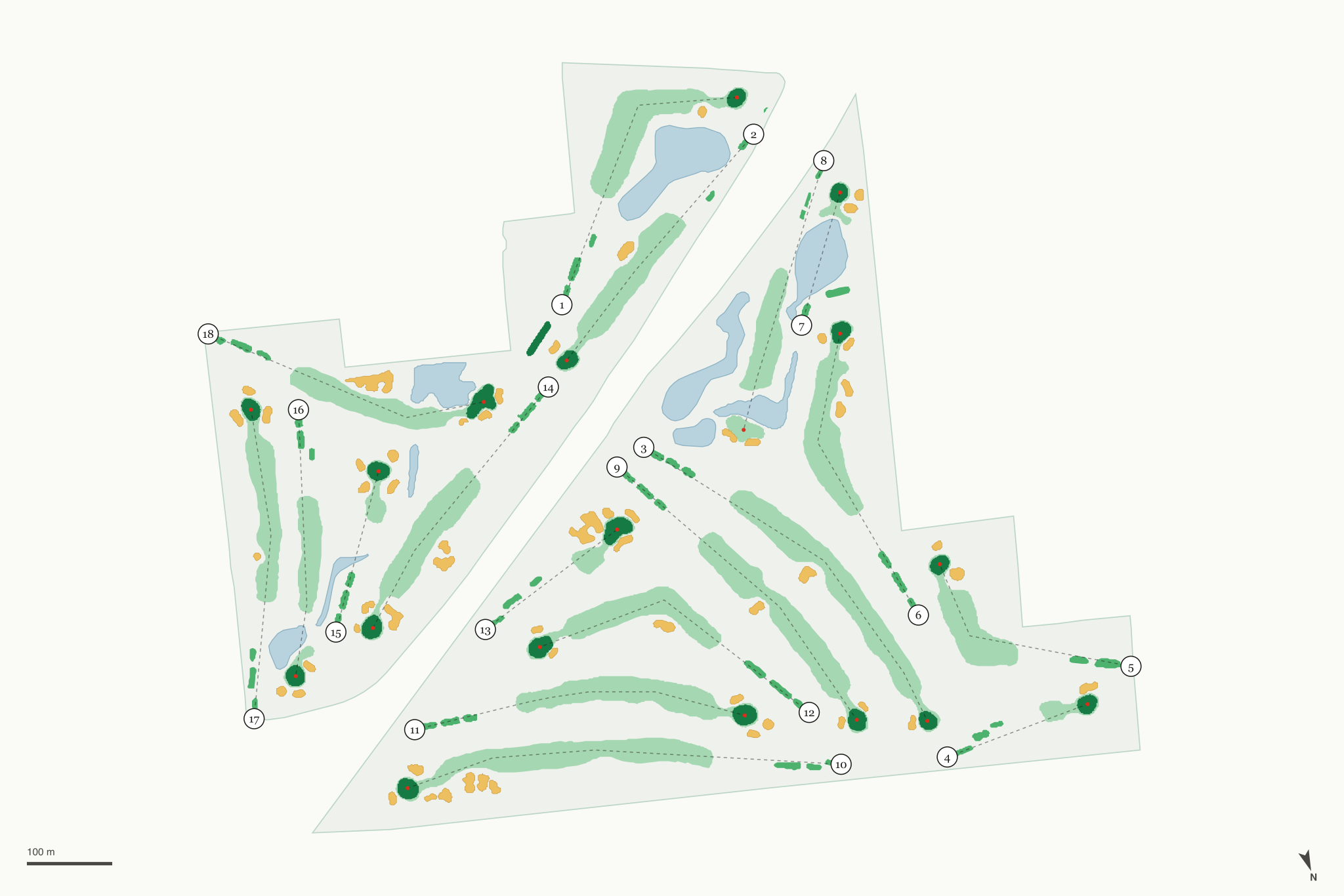 Map of Sunnyvale Municipal Golf Course